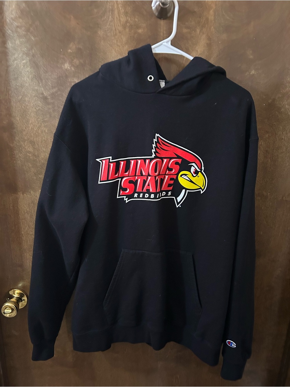 Illinois State Redbirds Black Hooded Sweatshirt